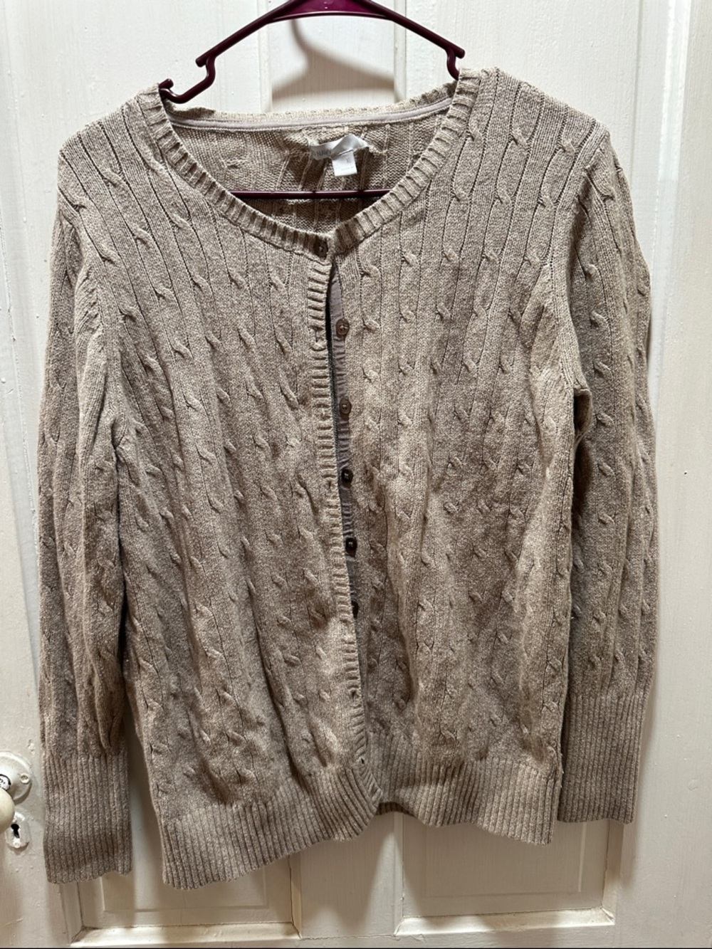 Old Navy Neutral Beige Cable Cardigan
